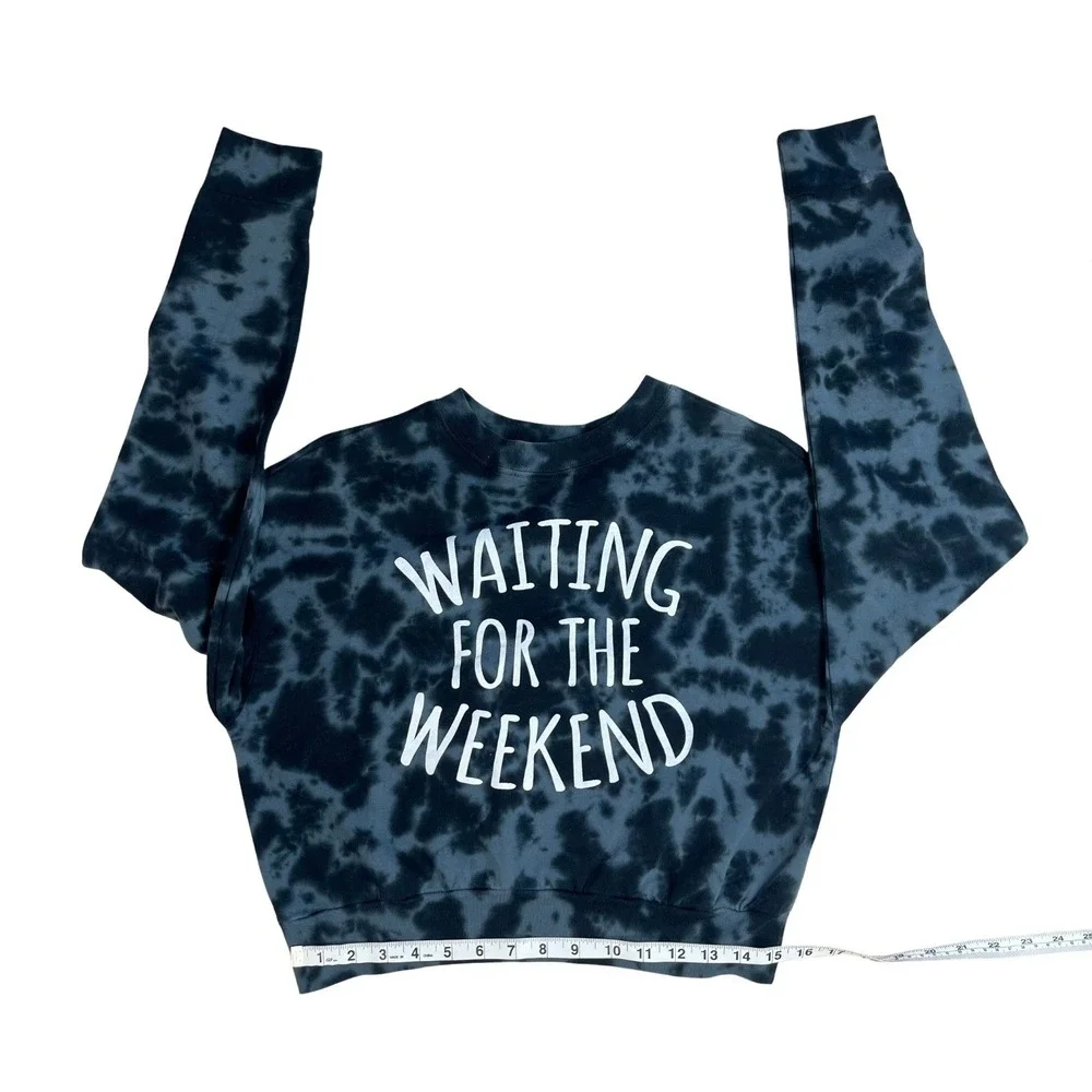 Tie Dye Cropped Sweatshirt Women's XS Athleisure Boho Y2K Indie